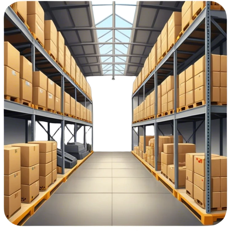 a warehouse with weapons emoji