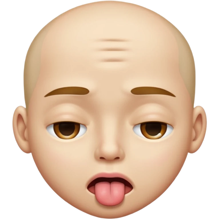 One eye closed one eyebrow up and sticking tongue out emoji