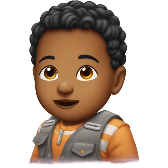 Baby taking Santana picture emoji