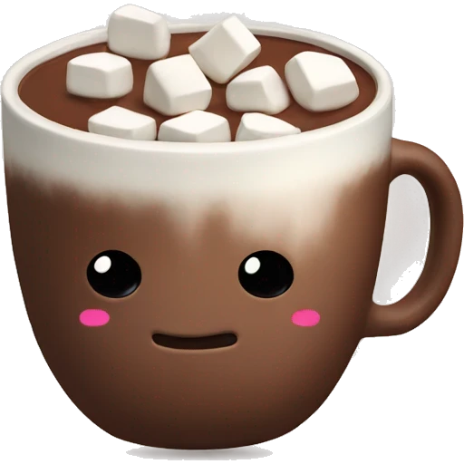 Hot chocolate with marshmallows  emoji