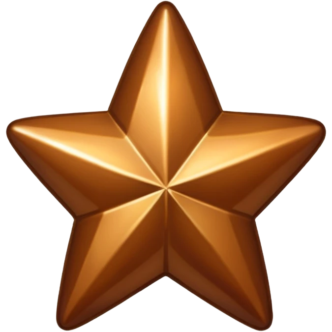 metallic brown star emoji