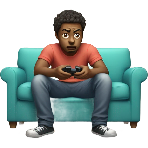 Playing Nintendo in bad  emoji