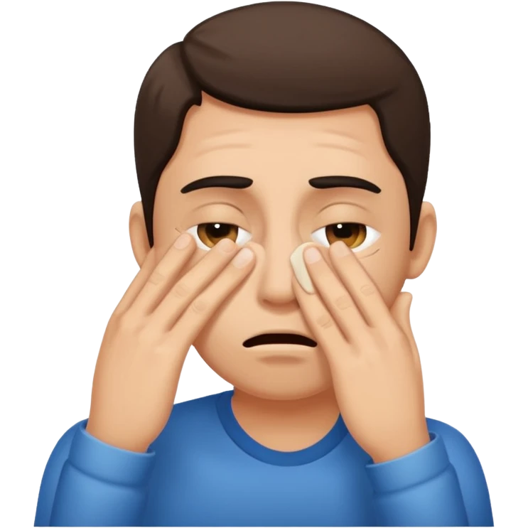 Rubbing your eyes emoji