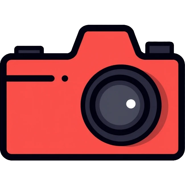 red minimalist camera emoji