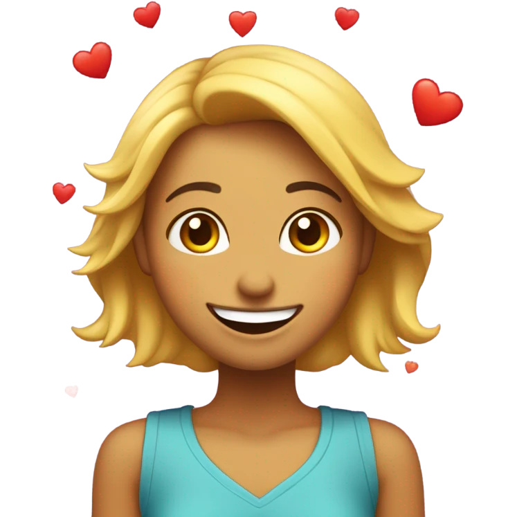 Chica con pensamientos positivos emoji