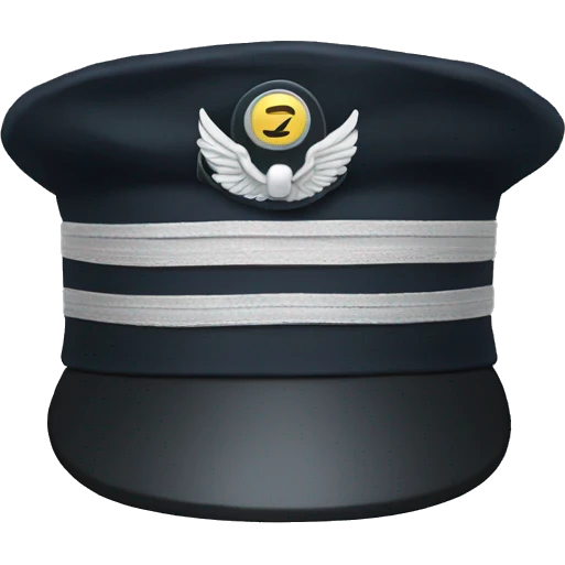 A pilots hat  emoji