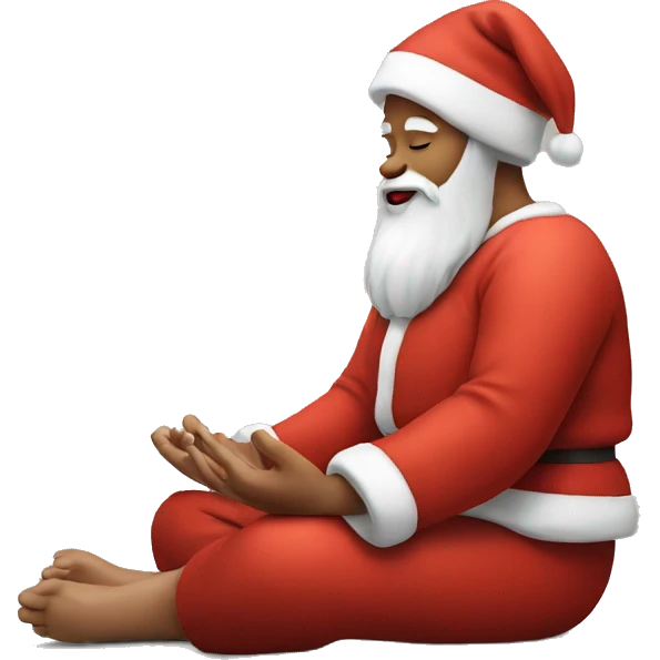 Santa clause doing meditation emoji