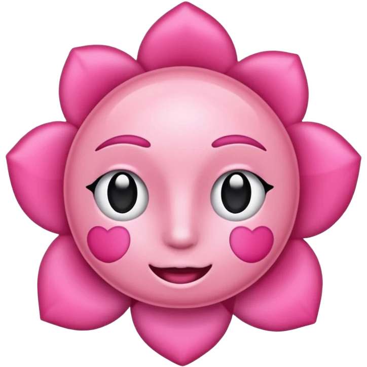 Sol na cor rosa emoji