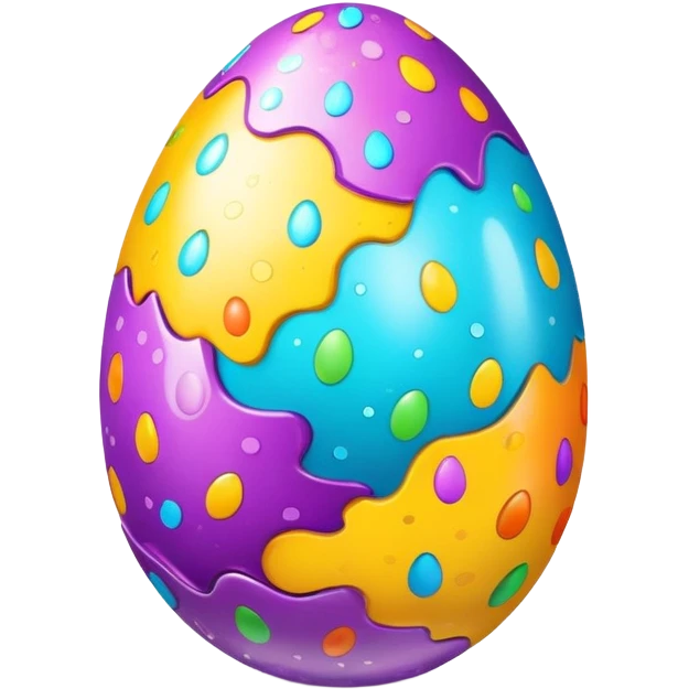 Colorful decorated Easter egg emoji