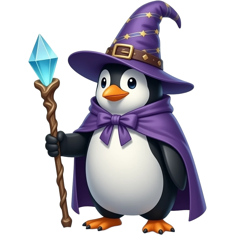 Penguin Wizard emoji