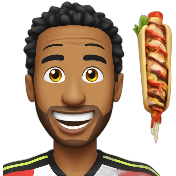 Aubameyang mange un kebab emoji