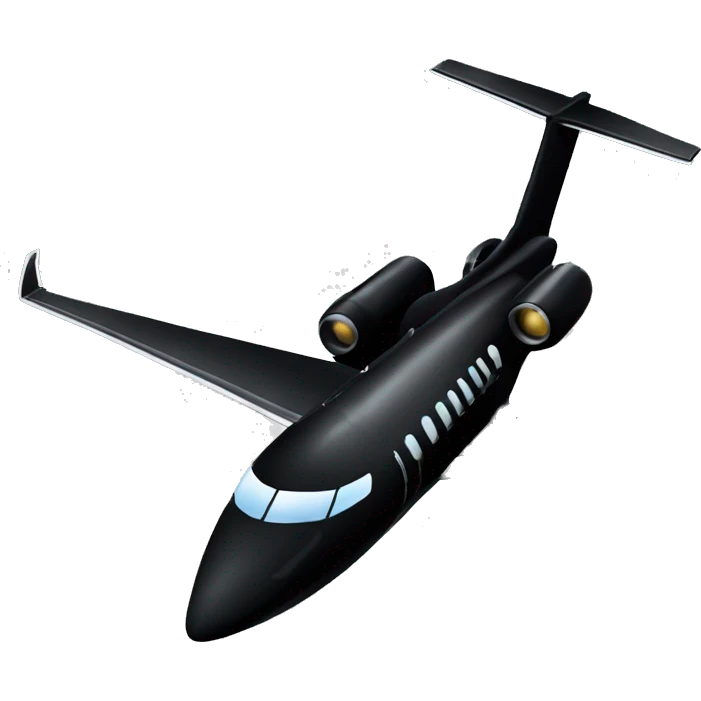 all black private jet emoji