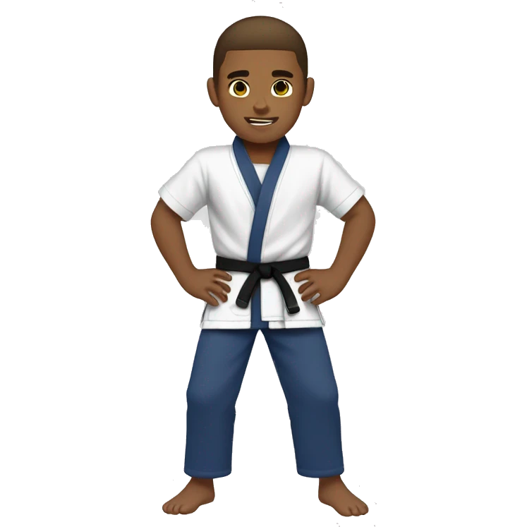Jiujitsu boy brown hair emoji