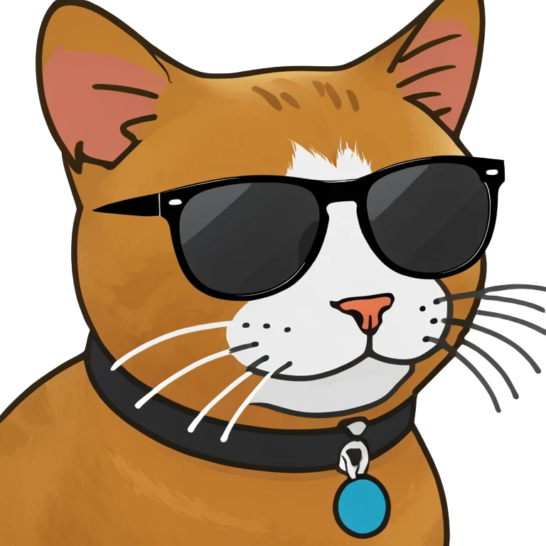 Cat with sunglasses emoji