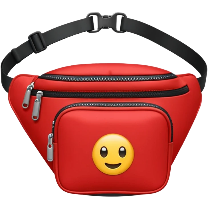 red waist bags emoji