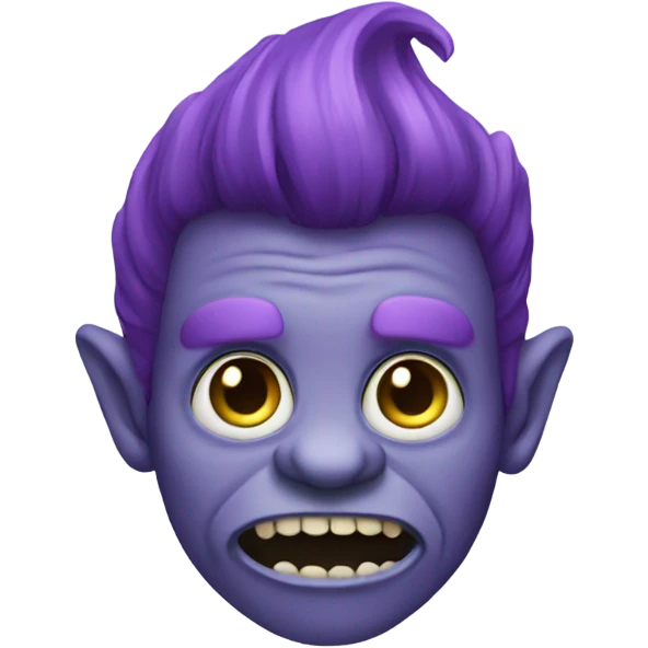 Purple party troll  emoji