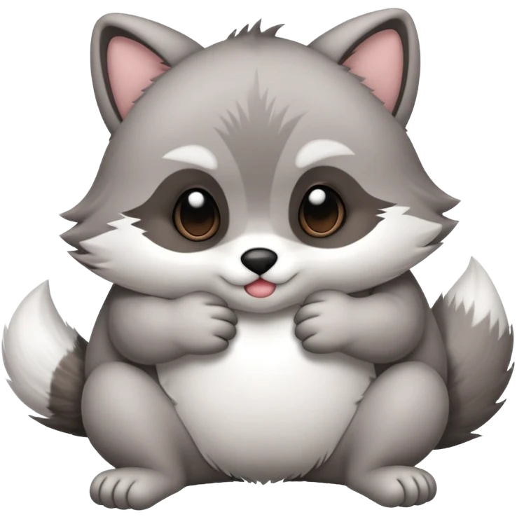 mapache lanzando besos emoji