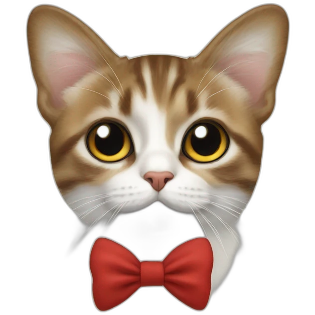 Chat avec un noeud papillon emoji
