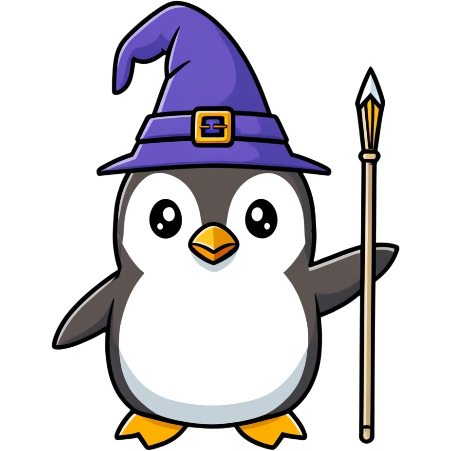 penguin wizard emoji