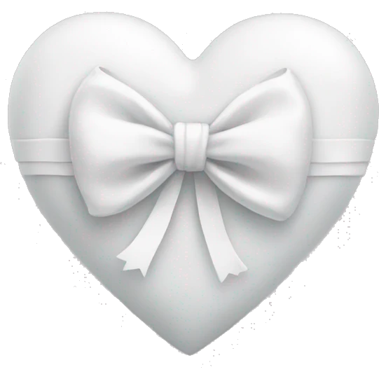 white heart with a bow emoji