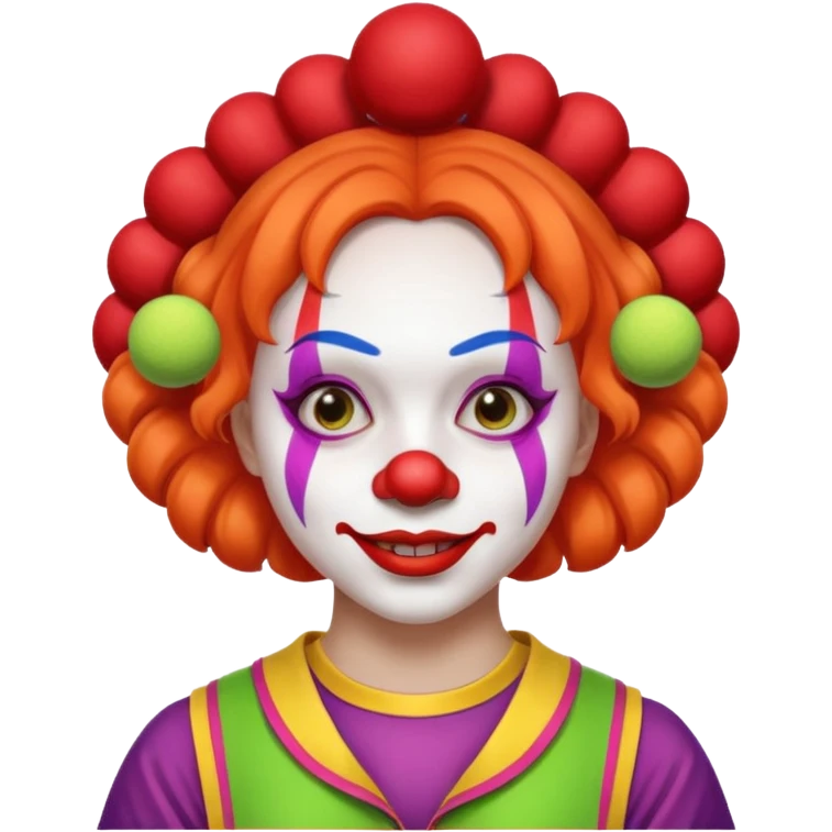 tennis player female clown child emoji