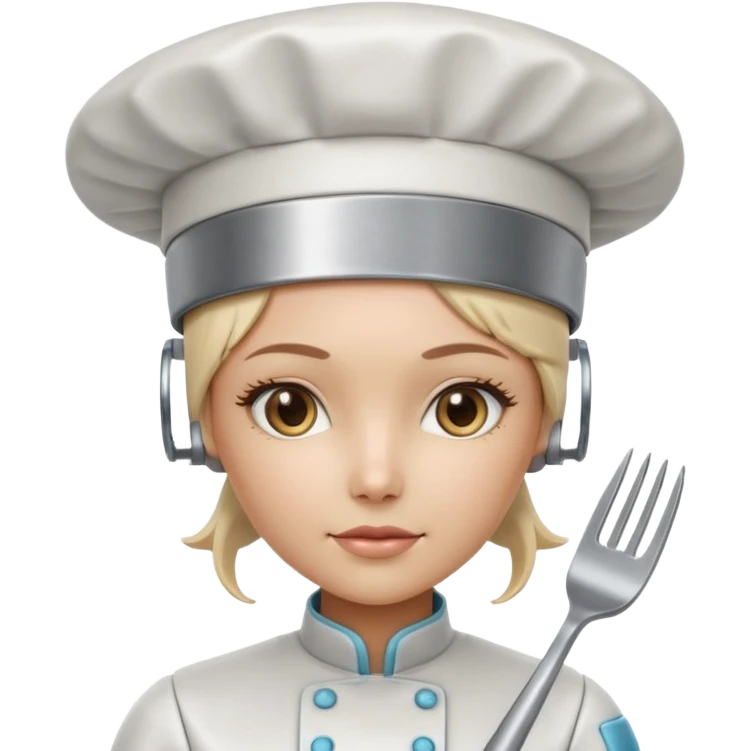 female robot chef emoji