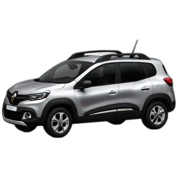 Renault kiwd gris Plata con techo negro emoji