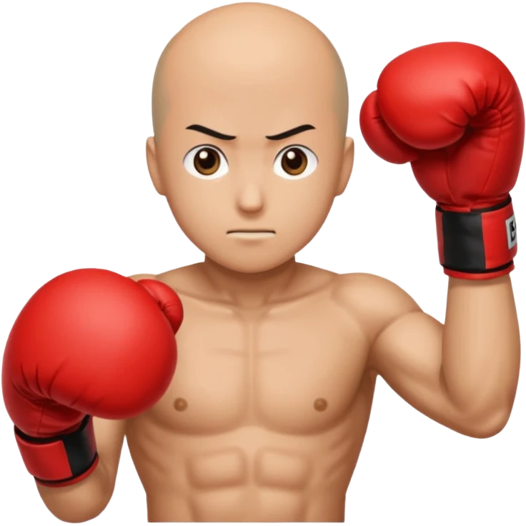 Saitama red hand punch with a boxing glove emoji