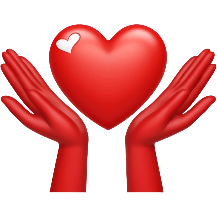 Un  cœur avec les mains et un M à l’intérieur  emoji