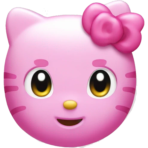 Hello kitty pink emoji