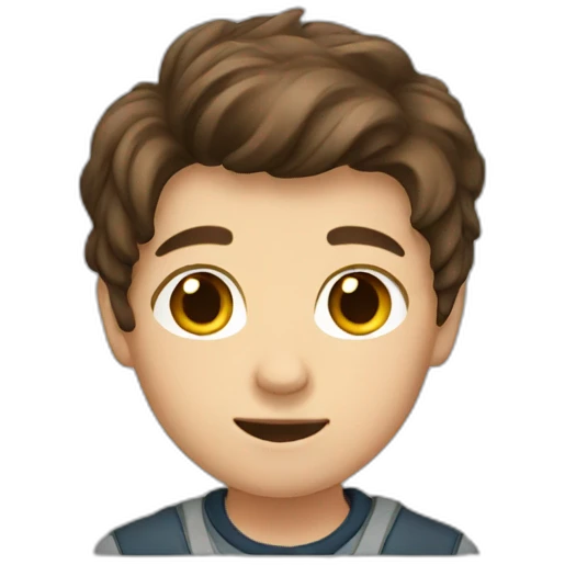 boy with brown hair emoji