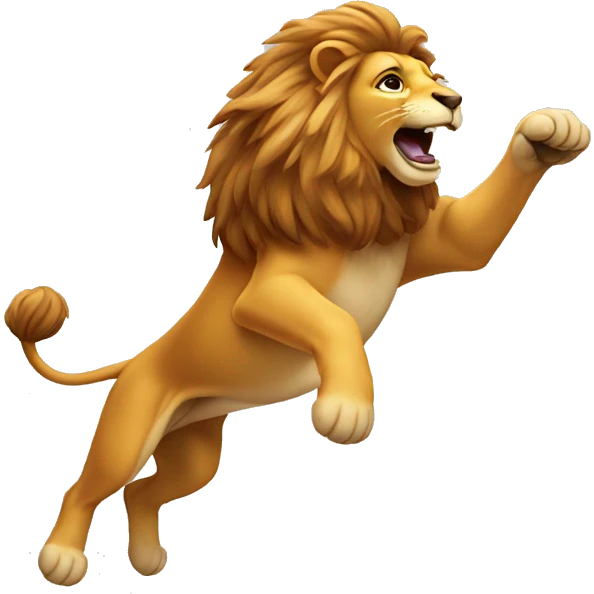 jumping lion emoji