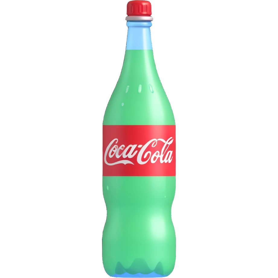 A bubbly soda bottle with condensation emoji
