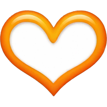 heart with orange color  emoji