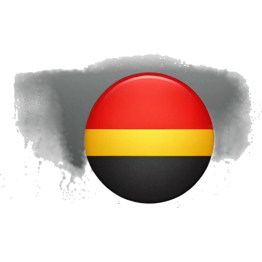 "A black and red rectangle with a medium sized yellow circle in the middle"  emoji