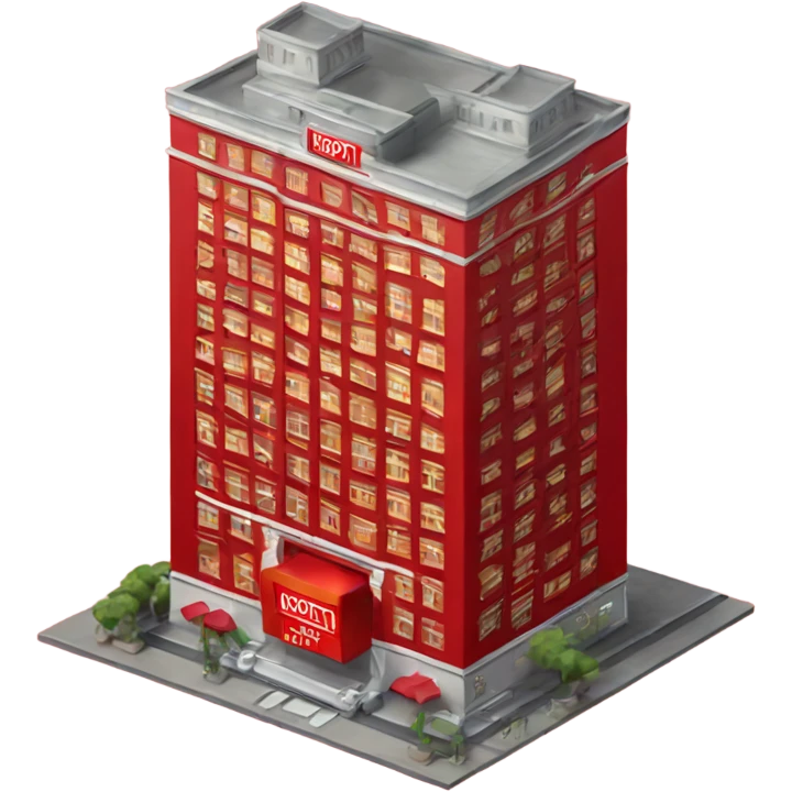 Monopoly red hotel emoji