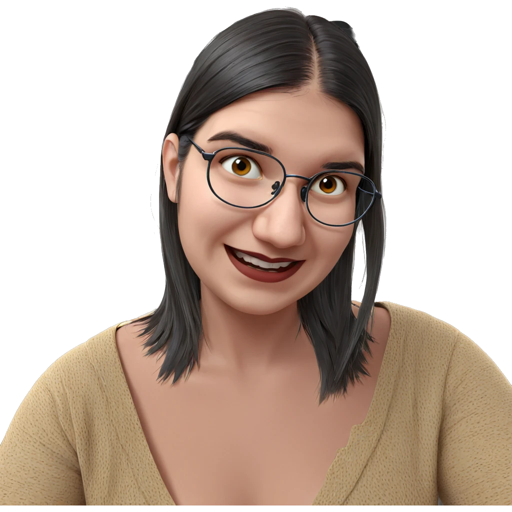 smiling girl with glasses emoji