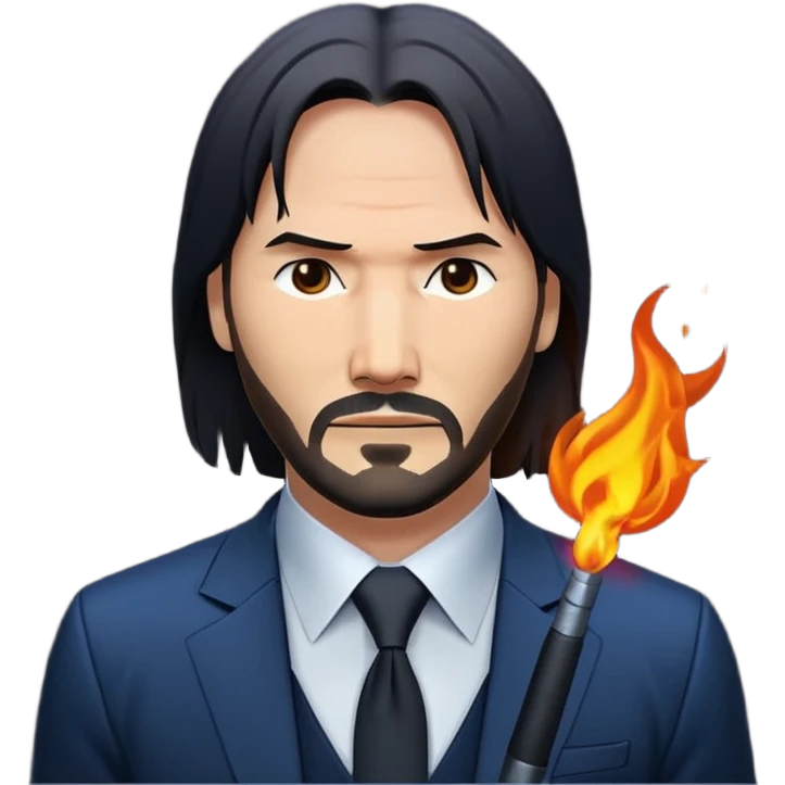 Masculinity John wick emoji size 100x100 pixel emoji