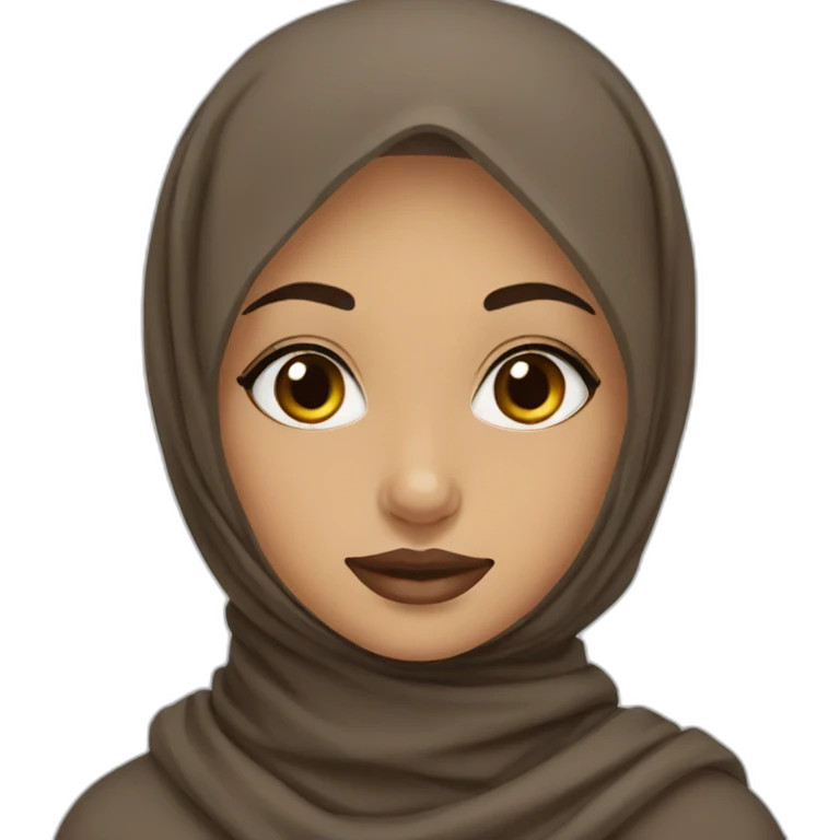 Brown eyes hijab girl emoji