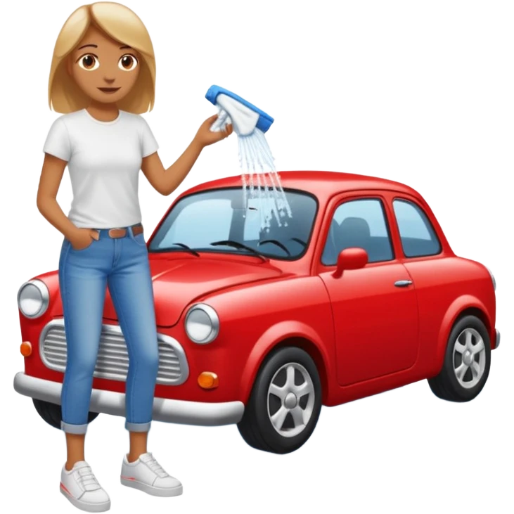 car washer woman with car  emoji