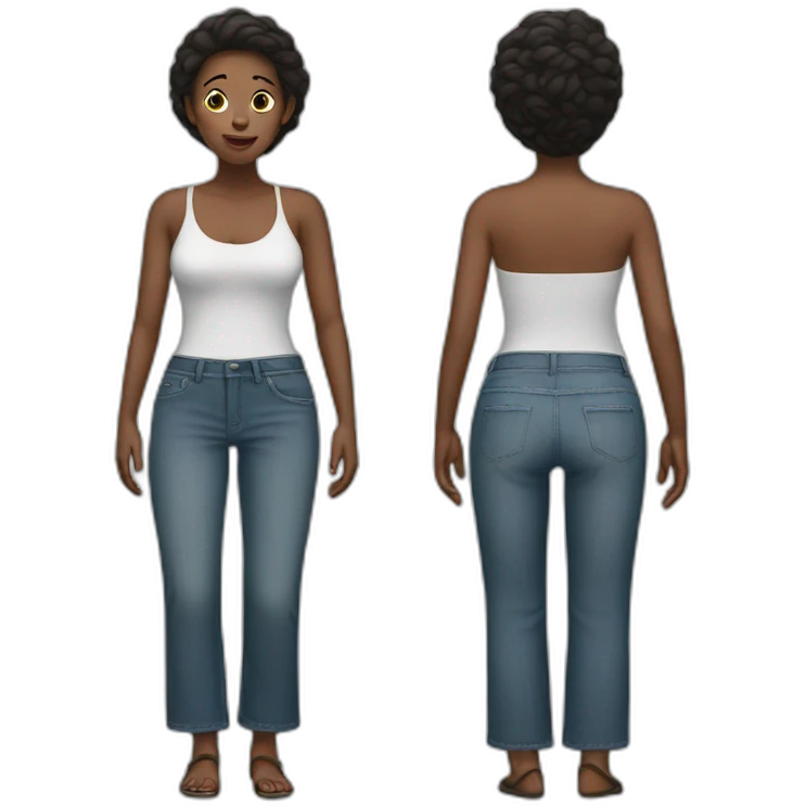 woman with big pants emoji