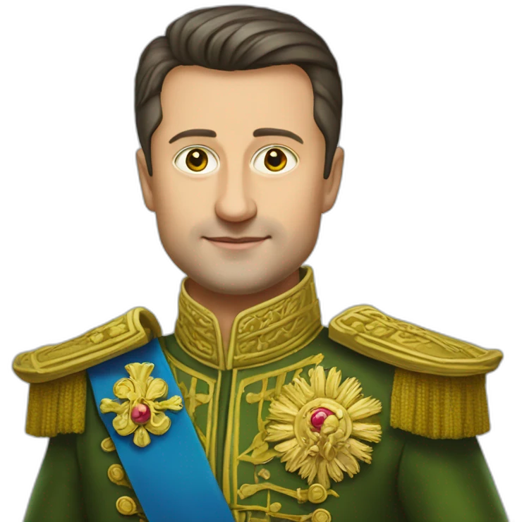 Volodymyr Zelenskyy as prince of Ukraine Empire emoji