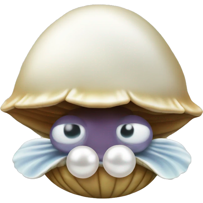 clam with a pearl emoji