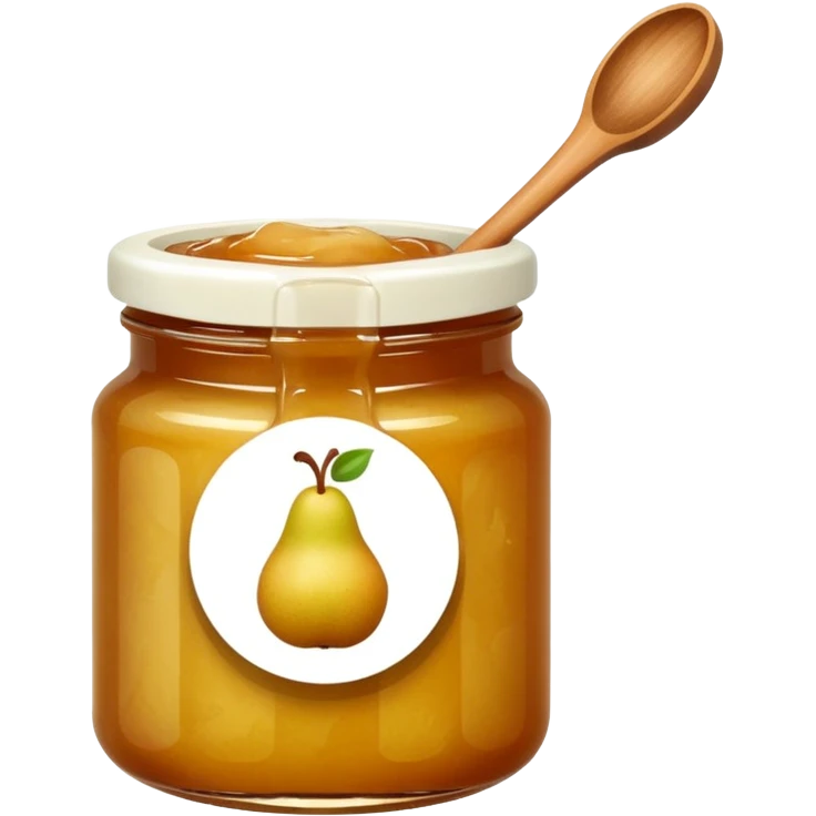 pear jam with a wooden spoon   emoji