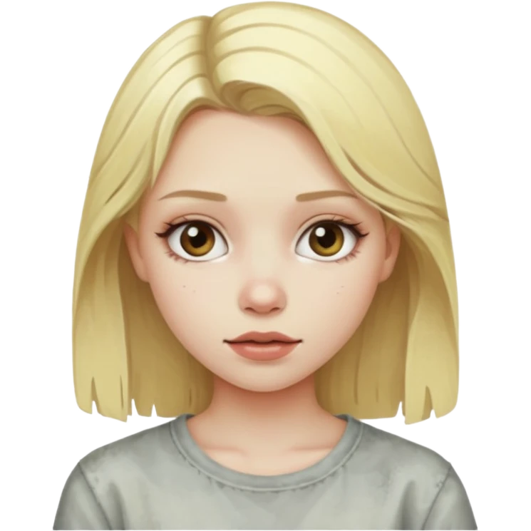 grunge blonde girl emoji