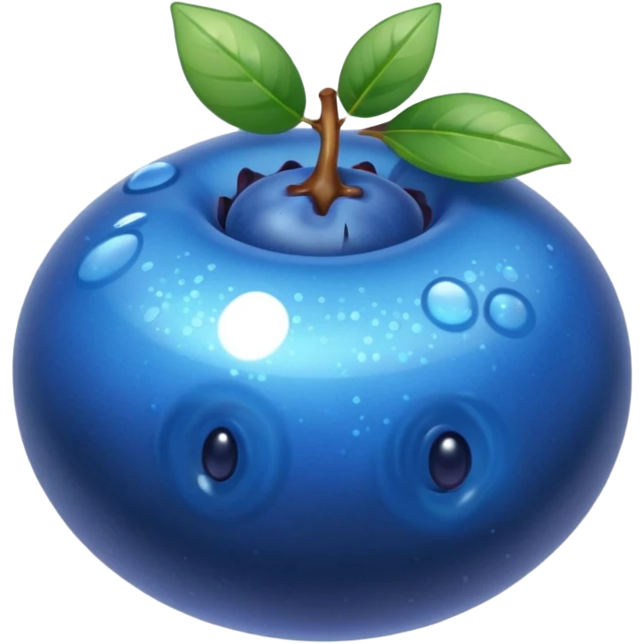 realistic glitter blueberries emoji