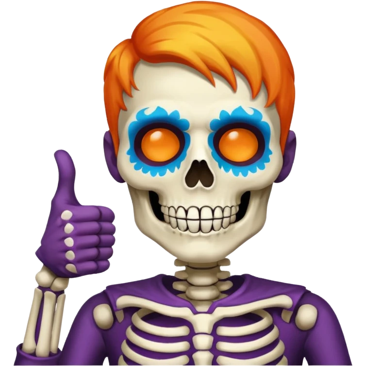 Pulgar arriba día de muertos emoji