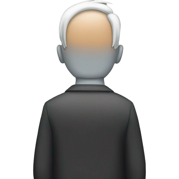 the back of a person looking at his or her smartphone emoji