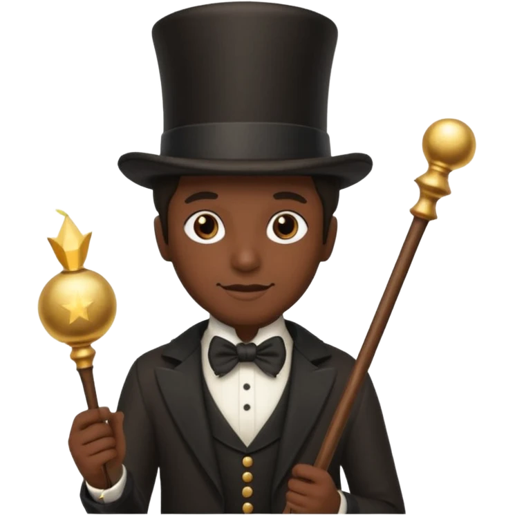 🧍🏼🎩🪄 emoji