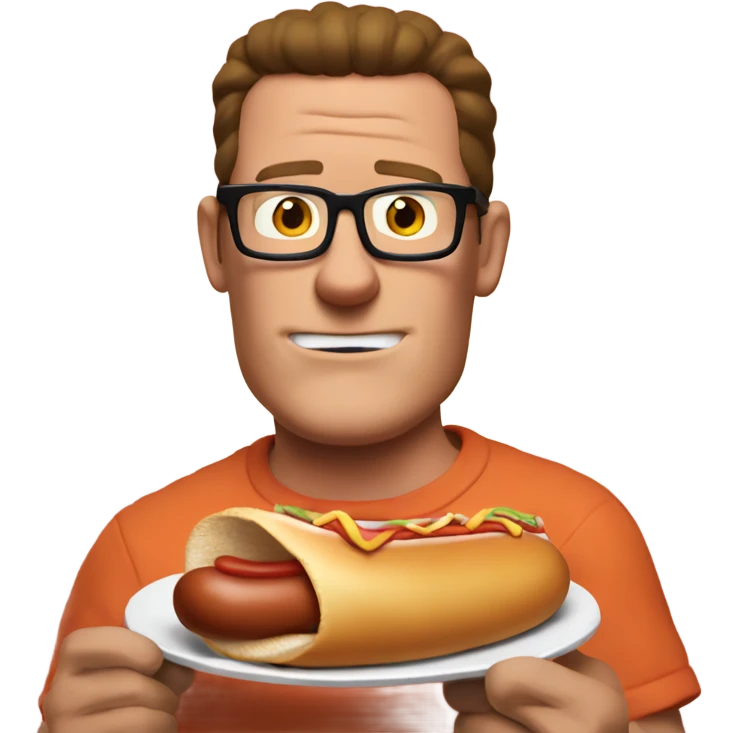 hank hill eating a hot dog emoji